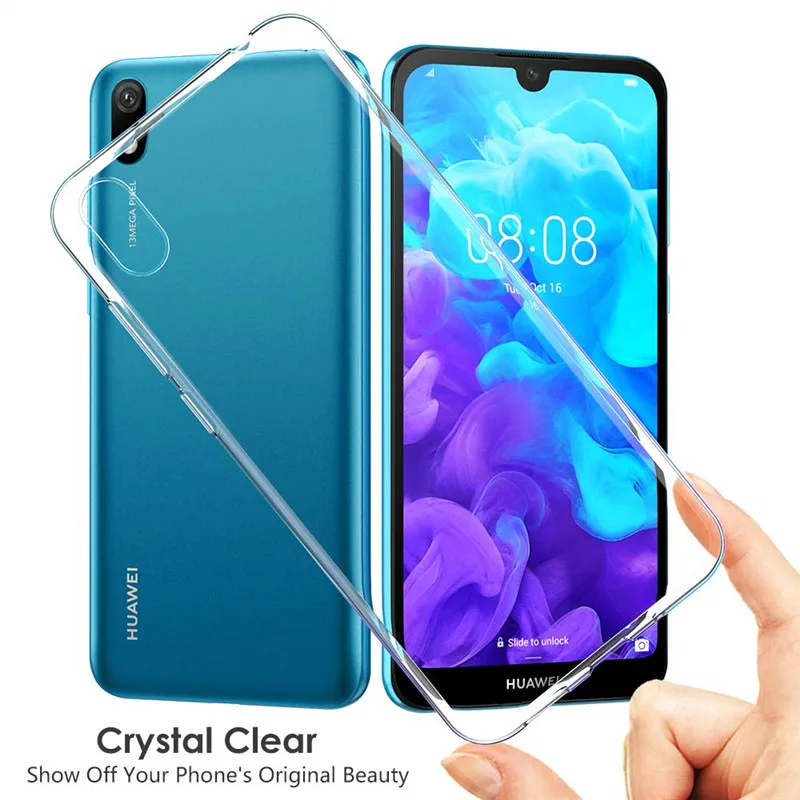 Чехол для Huawei Y5 2019 мягкий прозрачный силиконовый чехол телефона из ТПУ Y 5 AMN-LX9 AMN-LX1