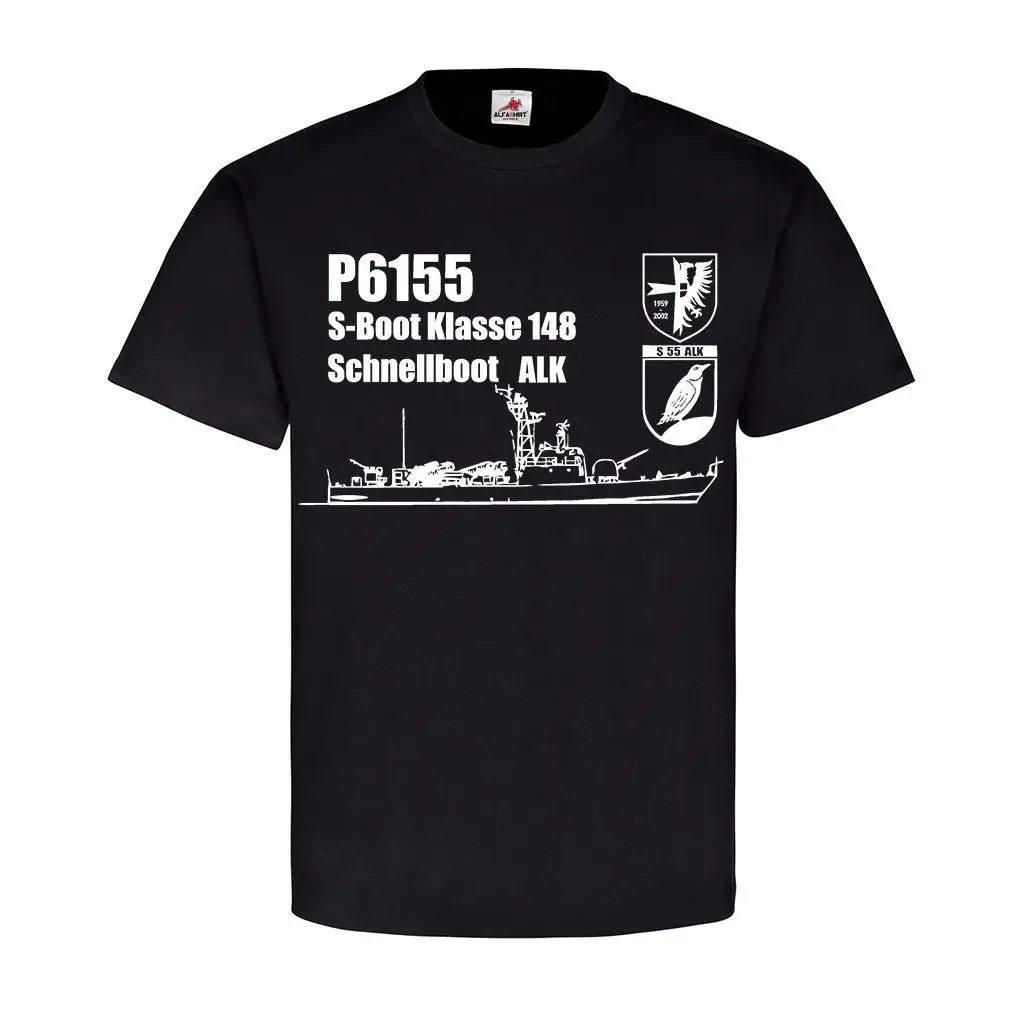 P6155 ALK S Boot Klasse 148 55 Schnellboot Bundesmarine Bw DRBO T рубашка #18488|Мужские футболки| |