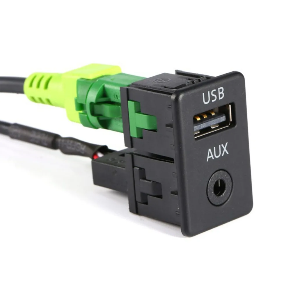 BEESCLOVER Автомобильный USB AUX переключатель гнездо провода жгута кабель адаптер