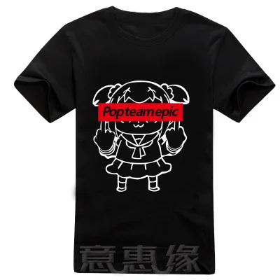 Новинка, футболка с надписью "pop Team Epic", аниме, поп пипи, модная мужская одежда, футболка с коротким рукавом, топы - Цвет: 02