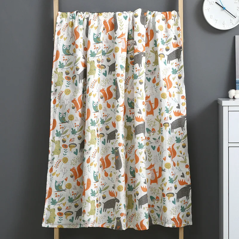 100% Муслин Хлопок 2 слоя новорожденных детские для малышей Пеленальное Одеяло