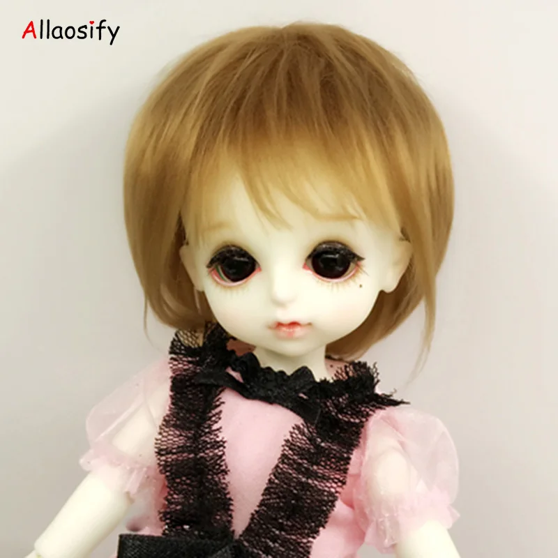 Волосы Allaosify Bjd 1 шт. парик для мальчиков Короткие парики кукол BJD 1/4 1/3 1/6 1/8 14 цветов