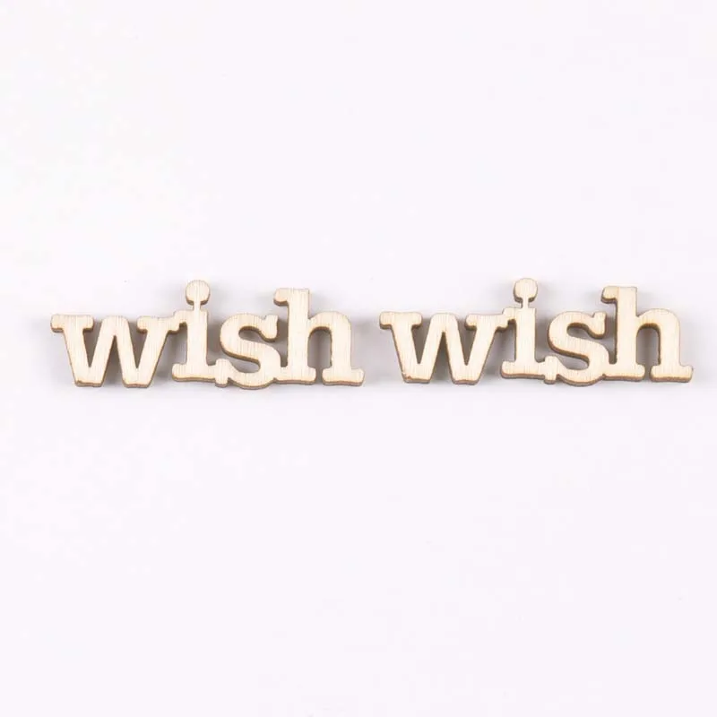 Буквы деревянные с надписью wish/bliss/sunshine 38-52 мм | Дом и сад