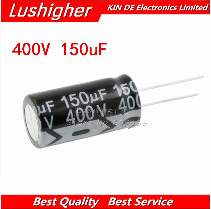 2 шт. 400V150UF 400V 150 мкФ 18*35 мм 18x35 Алюминий электролитический конденсатор с