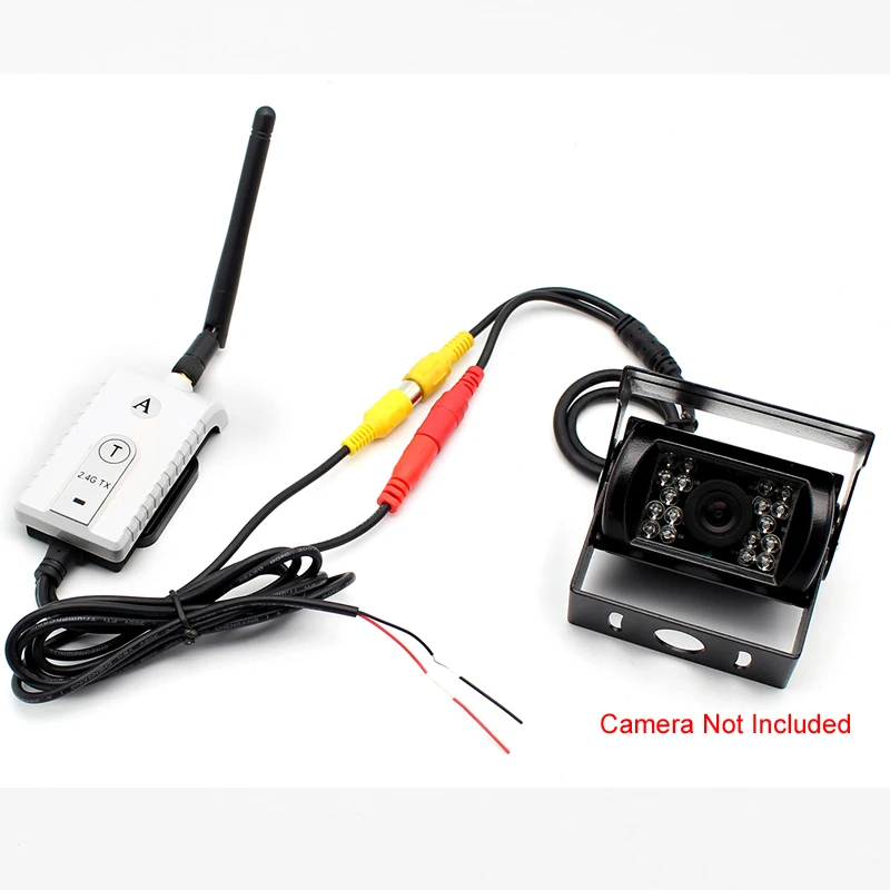 2.4GHz Wireless 200m Range AV Cable Truck Camera Video Bus Transmitter and Receiver Car DVD Player Parking Monitor | Автомобили и