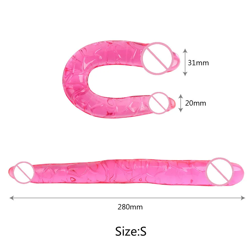 Секс-игрушка для лесбиянок двойной Дилдо пенис голова длинный женский