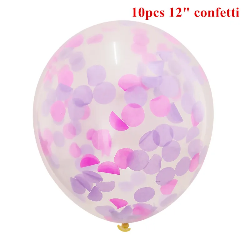 10pcs 25 шт. Baby Shower 1st 30 декор для вечеринки в честь Дня Рождения 4" номер 1 фольга воздушные шары для маленьких мальчиков воздушные шарики для девочек латекс розовое золото конфетти - Цвет: 10pcs