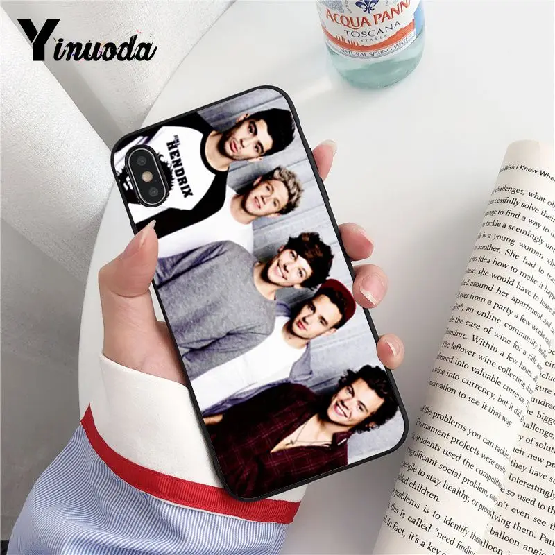 Yinuoda 1D one Diretion черный мягкий чехол для телефона из ТПУ iPhone 8 7 6 6S Plus 5 5S SE XR X XS MAX Coque Shell