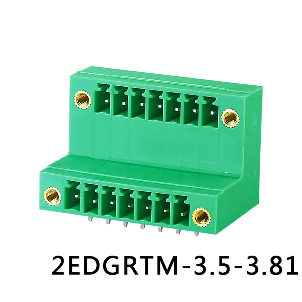 Клеммная колодка 3 81 мм 2EDGRT 3.81 2EDGRTM 2EDGVT 2EDGVTM двухрядная прямая W/M без крепления|terminal