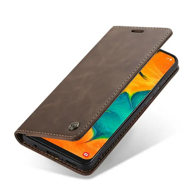 Роскошный кожаный чехол-кошелек для samsung A40, чехол A40, samsung Galaxy A40, чехол для телефона, откидной противоударный чехол для samsung Galaxy A 40 - Цвет: Кофе