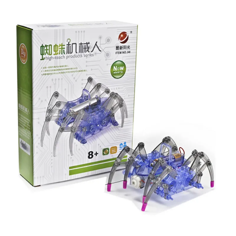 Children Alpinia Oxyphylla Toys Motor-driven Spider Robot DIY Science And Technology Small Make Experiment Development | Игрушки и хобби