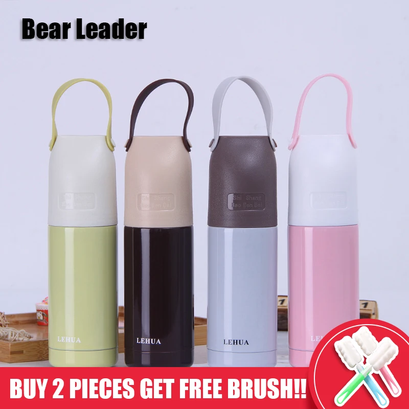 Bear Leader/500 мл вакуумные колбы Термокружка модное с лямками Портативный открытый