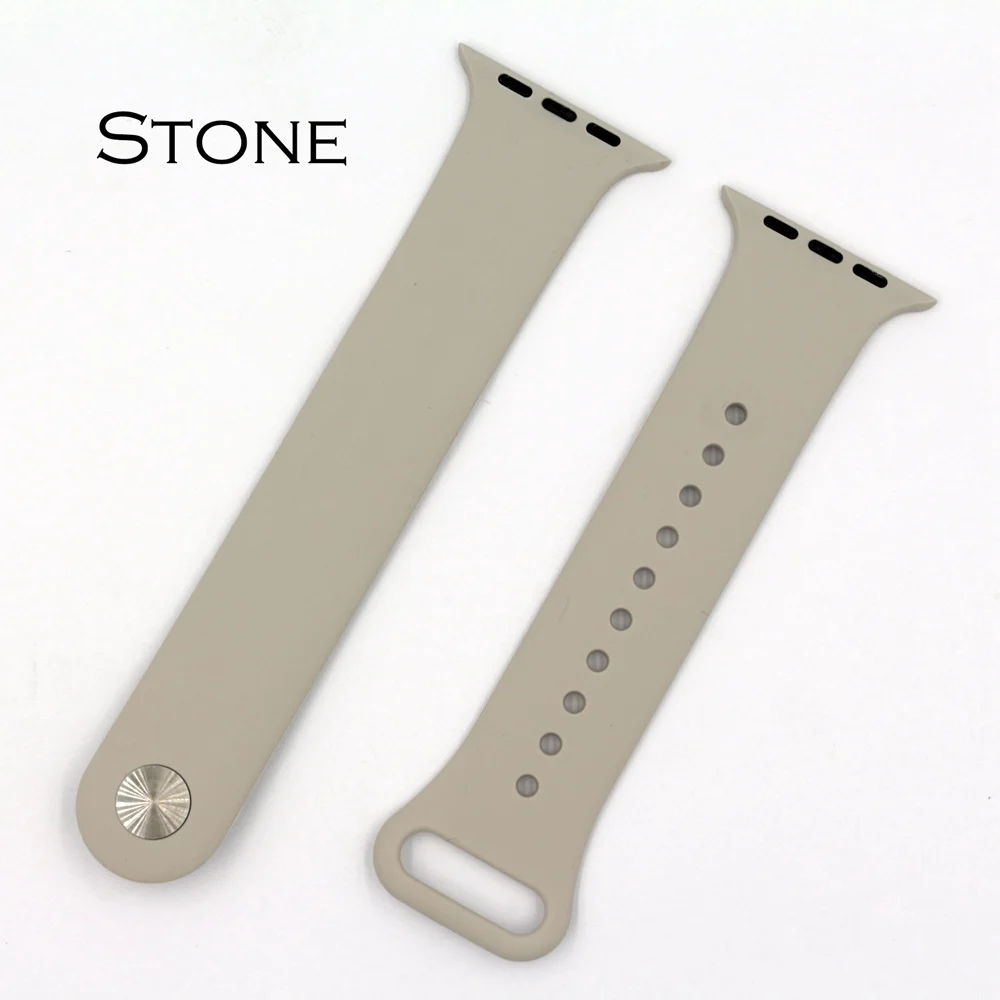 Stone Ремешок URVOI для apple watch серии 5 4321 ремешок для iWatch мягкий силиконовый сменный прочный спортивный ремешок с застежкой - Цвет ремешка: Stone