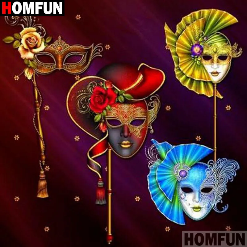 Алмазная 5D картина HOMFUN сделай сам с полными квадратными/круглыми стразами Маска