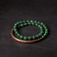 retro vintage designer jewelry red stone copper african green beaded handcrafted couple bracelets for women wholesale items