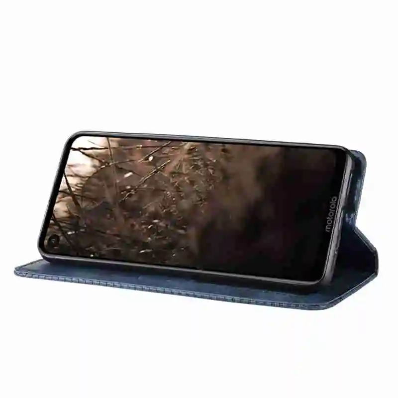 Чехол из искусственной кожи для Motorola One Vision чехол Защитная сетка Магнитная Magnetic Coque для Moto One Vision раскладной чехол