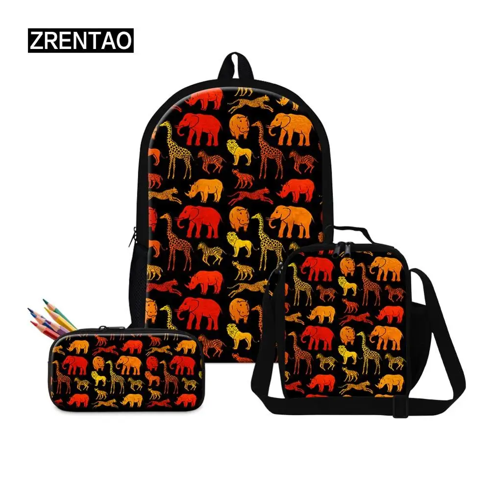 Комплект из 3 предметов школьные рюкзаки милые Мультяшные животные