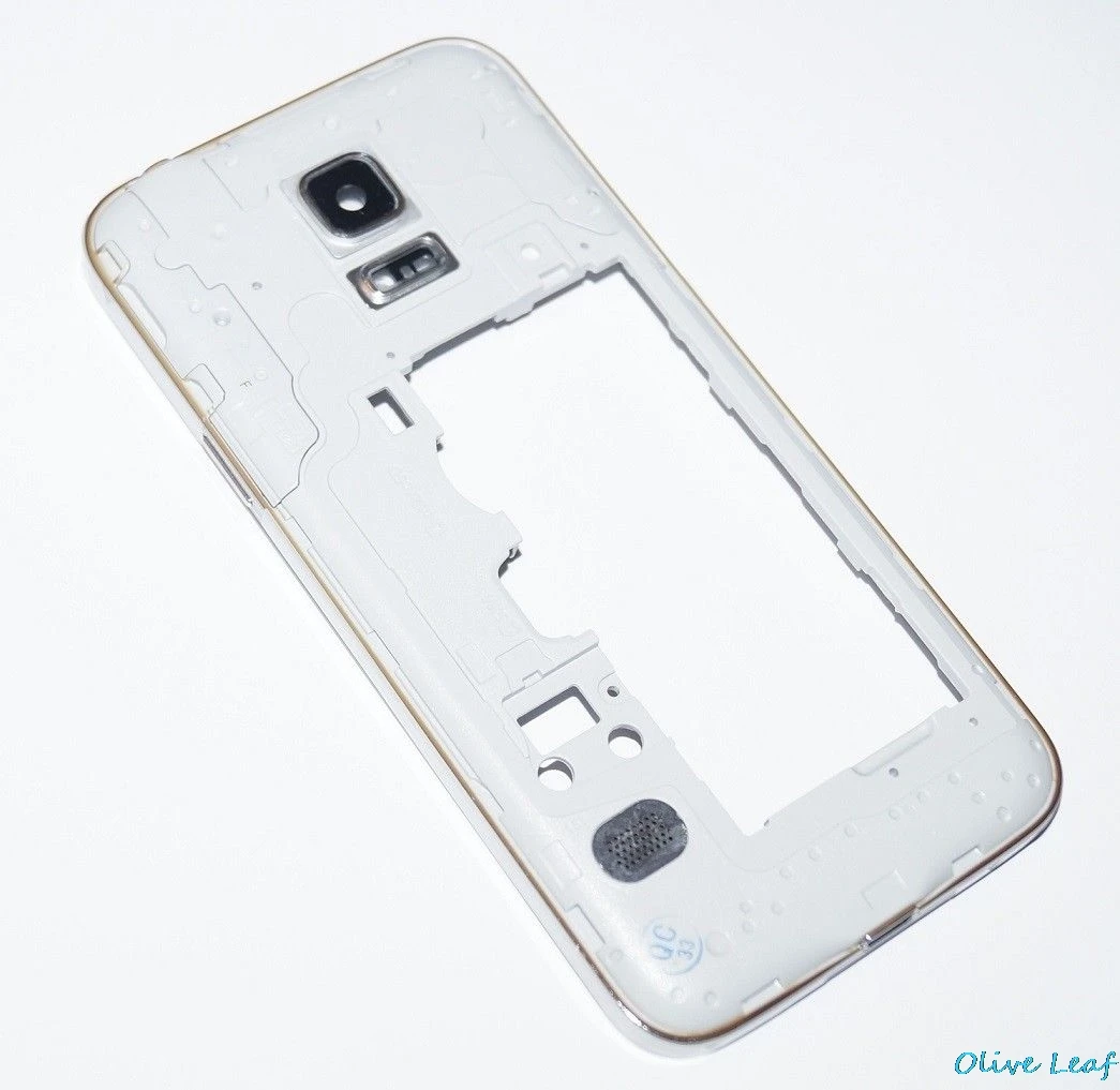Оригинальный средний корпус с рамкой для камеры Samsung Galaxy S5 mini g800f g800h dual sim