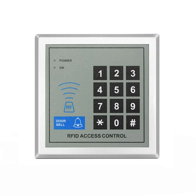 RFID система контроля доступа кнопочный дверной звонок цифровая панель считыватель карт RFID система блокировки для двери Система контроля доступа Безопасность - Цвет: access control rfid