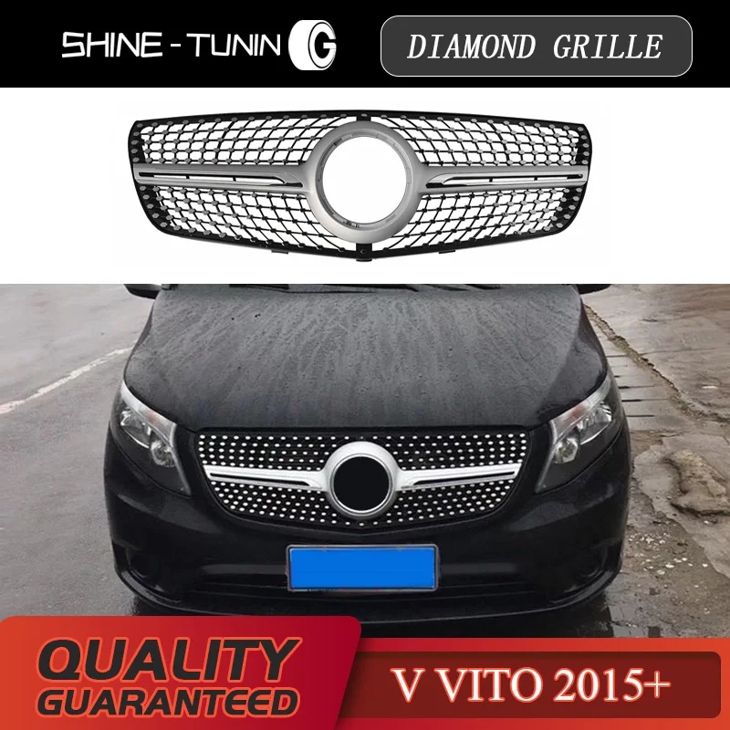Передняя решетка для v класса w447 VITO Алмазная V250 V260 пластиковая 2015 + | Автомобили и