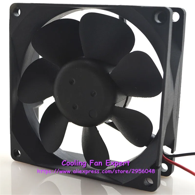 DFB0812L DC 12V 0.08A 8025 80*80*25 мм 2 провода двойной шаровой подшипник охлаждения осевой