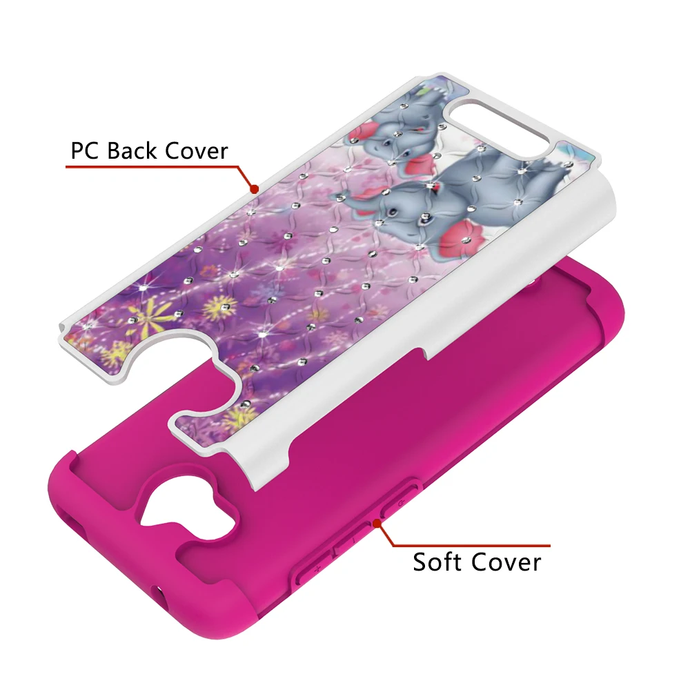 Diamond Phone Case for Alcatel 1X Evolve TCL LX IdealXtra 7 2018 Revvl 2 plus Funda Mandala unicorn eiffel tower cute bear Cover |