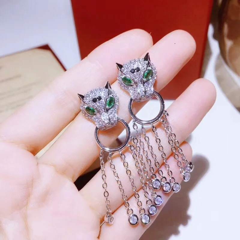 Популярные Классические Модные медного сплава в форме леопарда серьги гвоздики