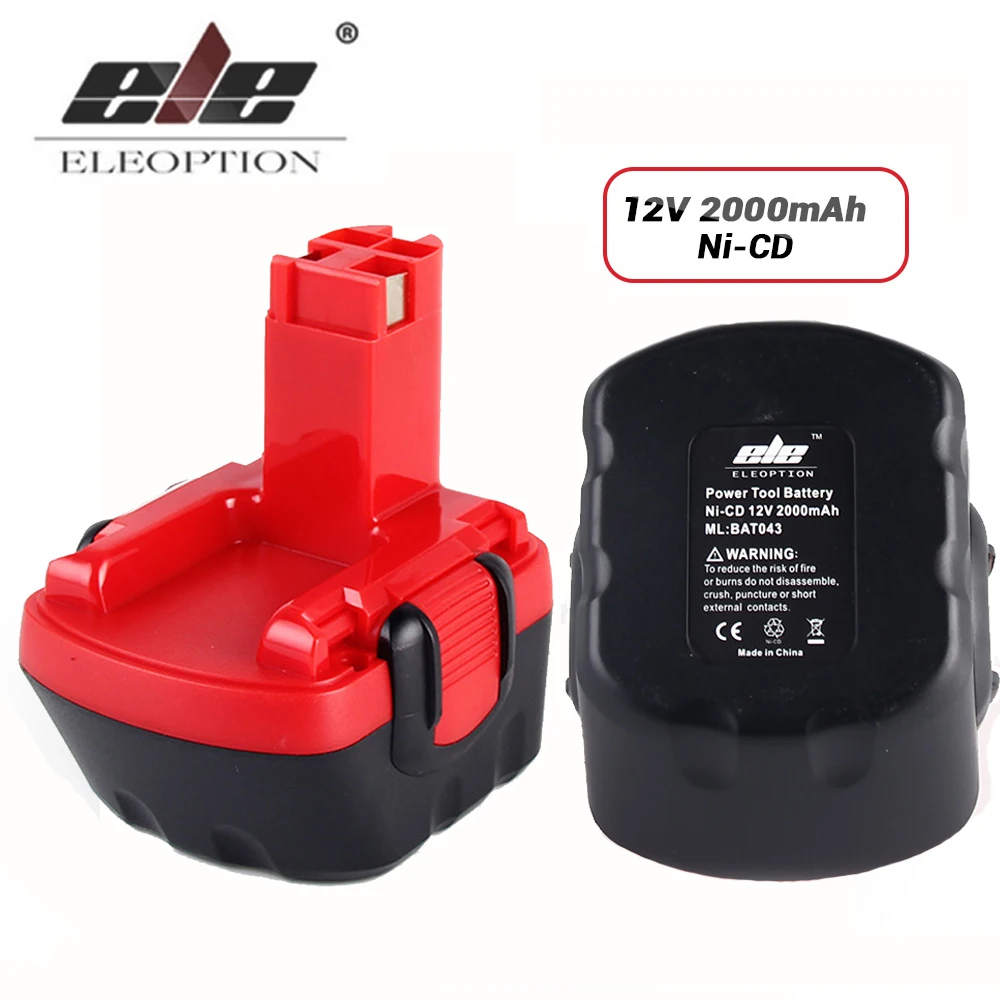 Аккумулятор ELEOPTION для BOSCH GSR 12 В 2 шт. А · ч Ni CD GLI AHS GSB GS4R PSR 12VE BAT043 BAT045 BAT046 BAT049 BAT120