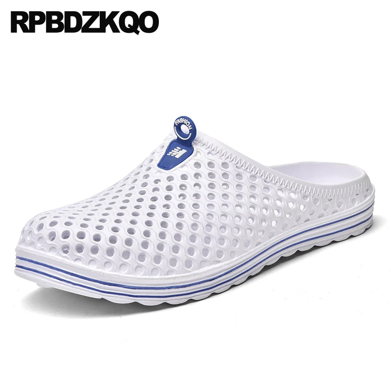 

Nice Designer Mens Sandals 2021 Summer Outdoor White Slides Plus Size 45 Shoes Waterproof Large Native Slippers Italian Slip On