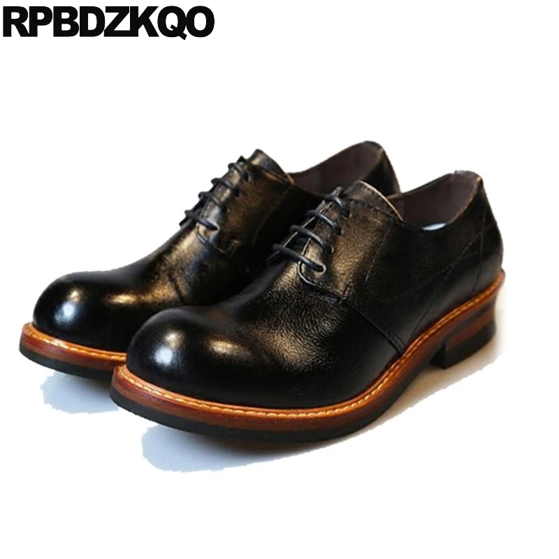 Британский стиль на шнуровке Италия из натуральной яловой кожи Туфли оксфорды в