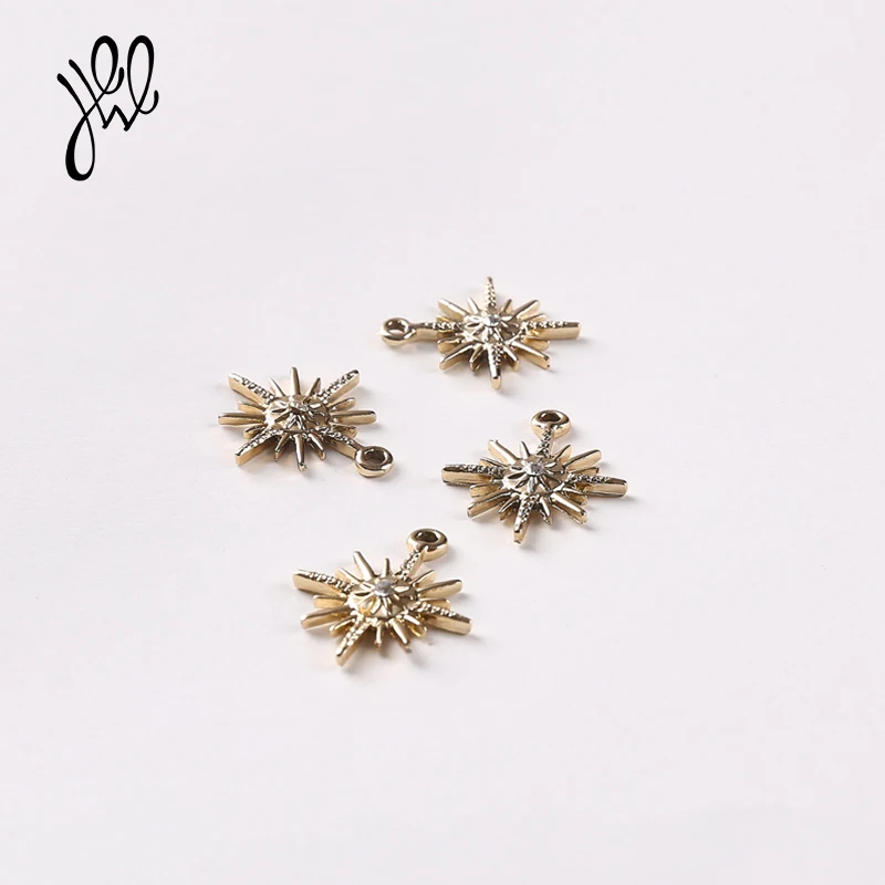 Шт. 10 шт. металлические бусины цветок ожерелье браслет для изготовления