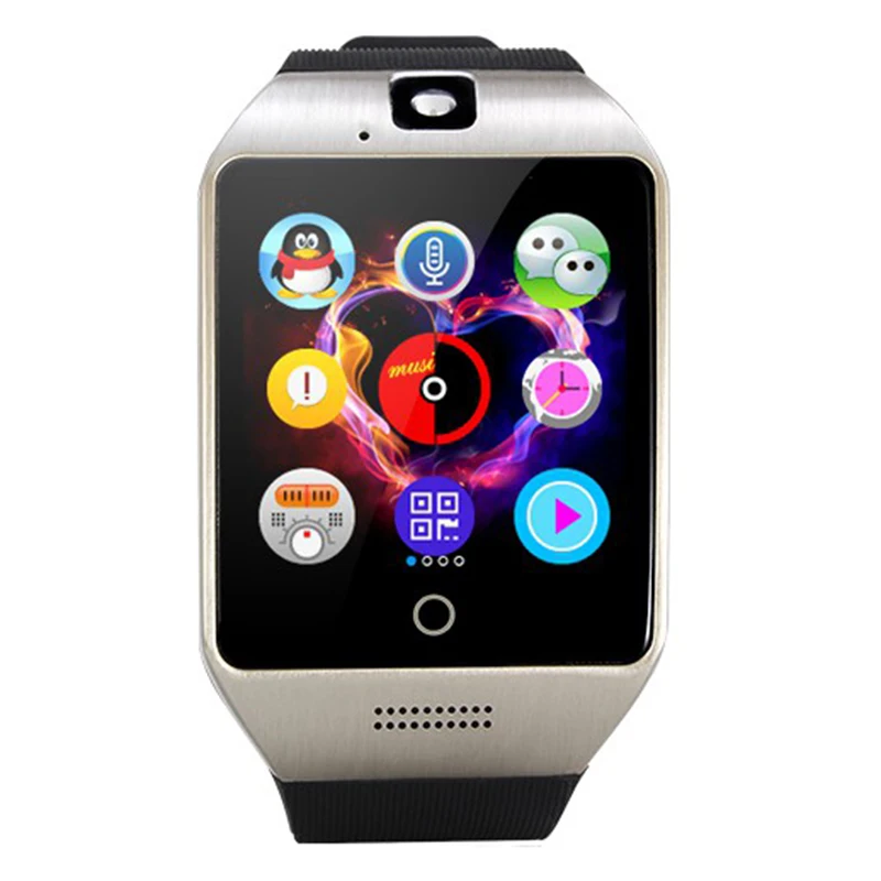 Pewant Bluetooth Smart часы Q18 Сенсорный экран большой Батарея Поддержка TF sim карты Камера