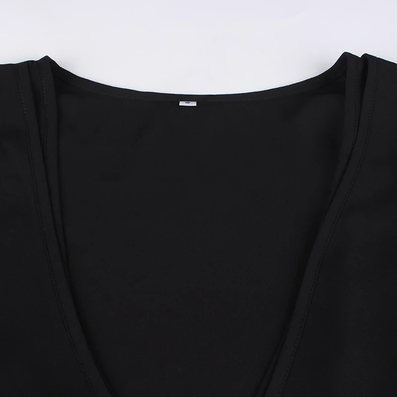 2019 Модные женские зеленые шифоновые блузки с длинным рукавом и бантом летние v