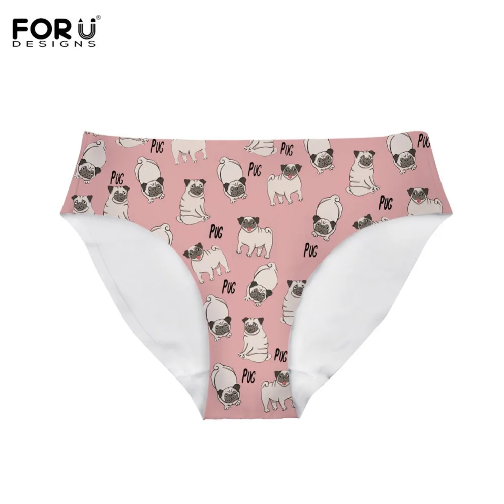 FORUDESIGNS/женские трусики с принтом Гуфи мопса ультратонкие бесшовные трусы без