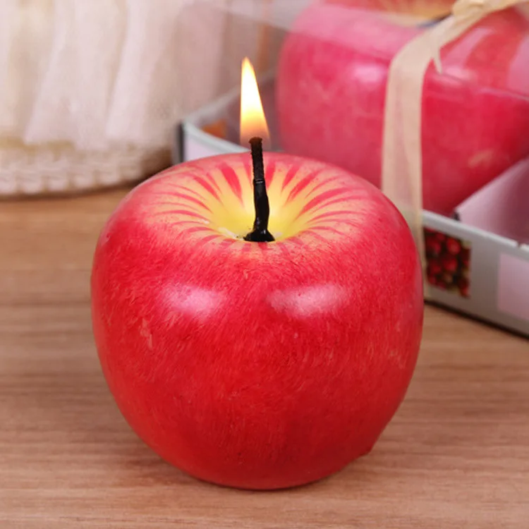 Свечи в форме яблока Velas Decorativas De Cera беспламенные домашние украшения день