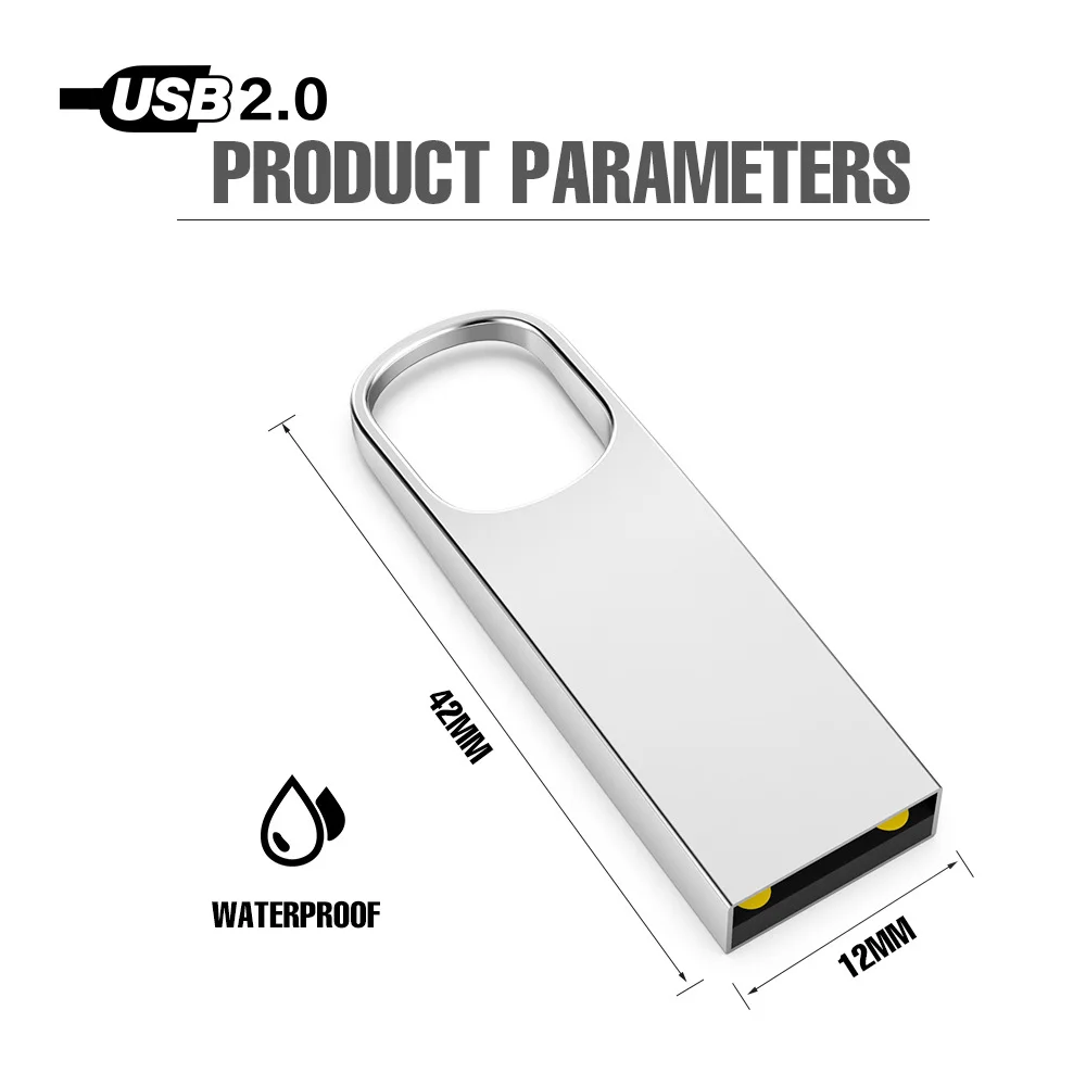Водонепроницаемый металлический флэш накопитель USB 8 ГБ 16 32 64 128 cle Usb флеш памяти