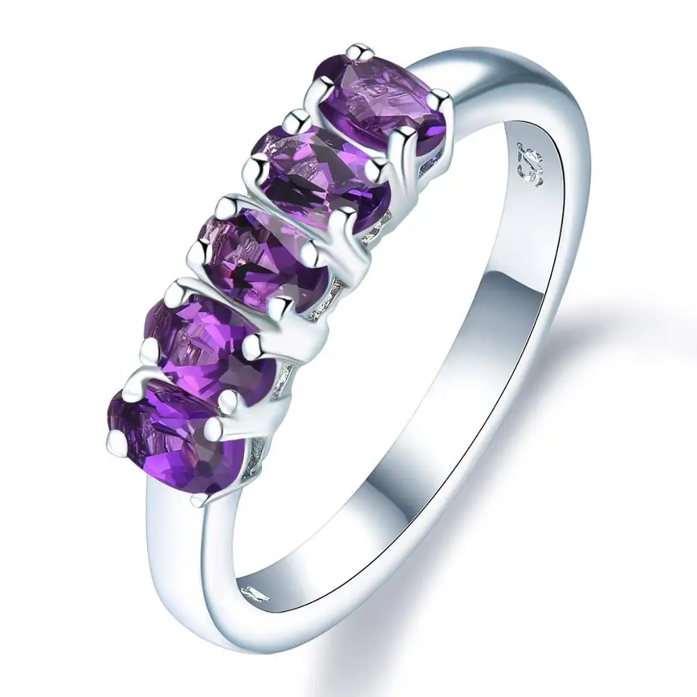 African Amethyst Hutang Африканский аметист кольца 925 серебро натуральное обручальное кольцо с драгоценными камнями изящные элегантные ювелирные изделия для женщин лучший подарок - Цвет камня: African Amethyst