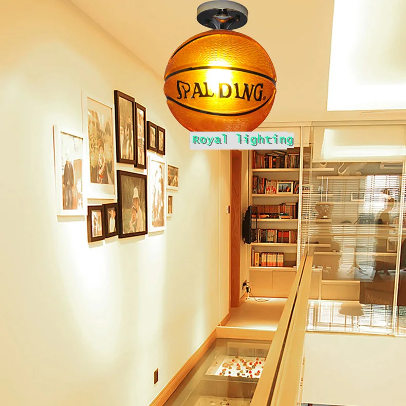 1 шт. коричневая корзина Шариковая лампа стеклянный потолочный светильник