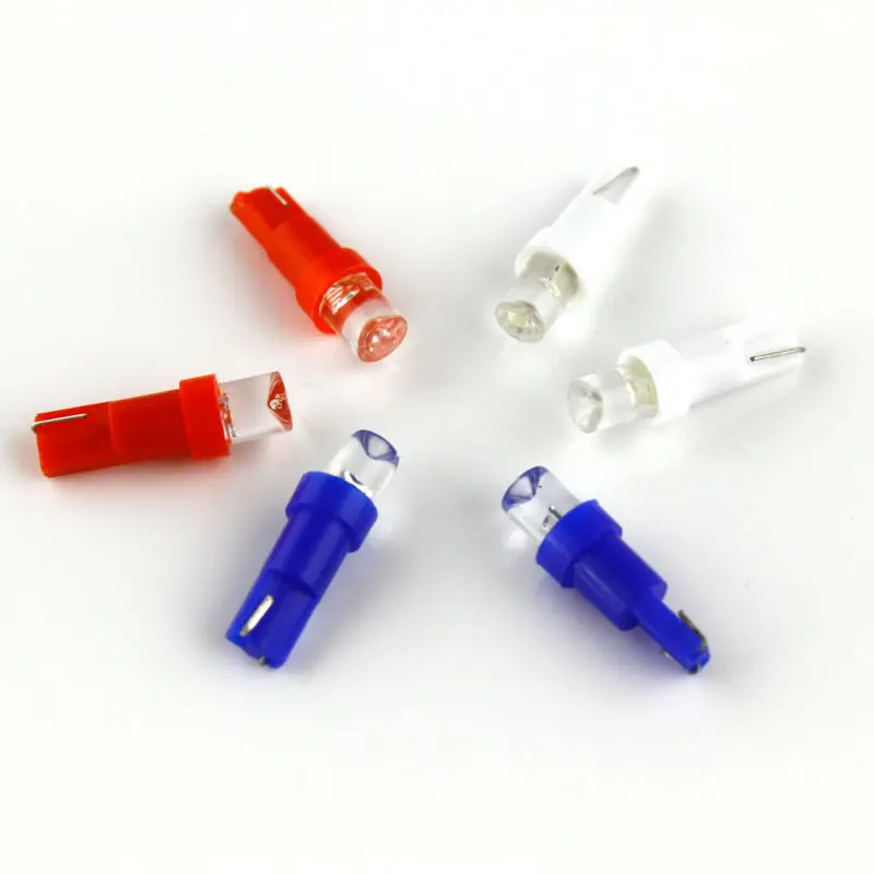 

10pieces Flat Ultra White 37 58 70 73 74 T5 Dashboard Gauge 1 LED Wedge Bulb