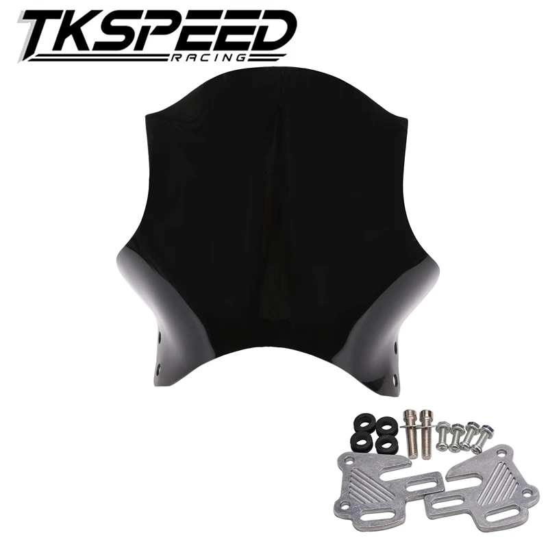 Motorcycle Windshield/Windscreen Screws Motocicleta Wind Deflector Bike For Honda CB400 Super Four CB400SF transparent/Black | Автомобили