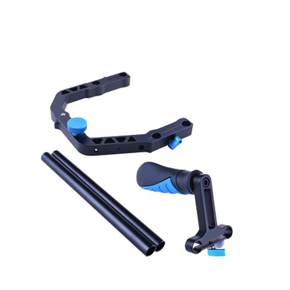 Ручка для видеокамеры DSLR с кронштейном в форме C + ручка 2 стержня/может установить