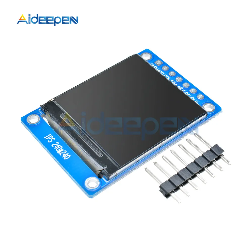 

Полноцветный ЖК-дисплей ST7789, IPS HD-экран 1,3 дюйма, Привод IC 240*240 SPI, связь, напряжение 3,3 В, интерфейс SPI, OLED-дисплей