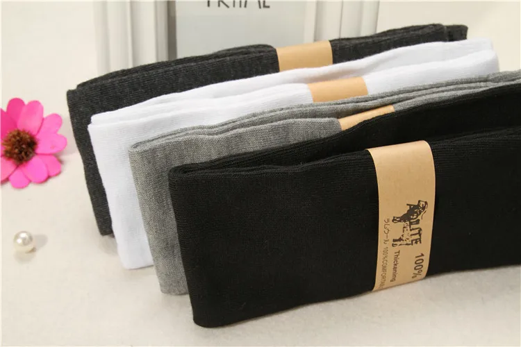 Носки до бедра 4 цветов чулки для девочек зимние теплые носки женские сексуальные