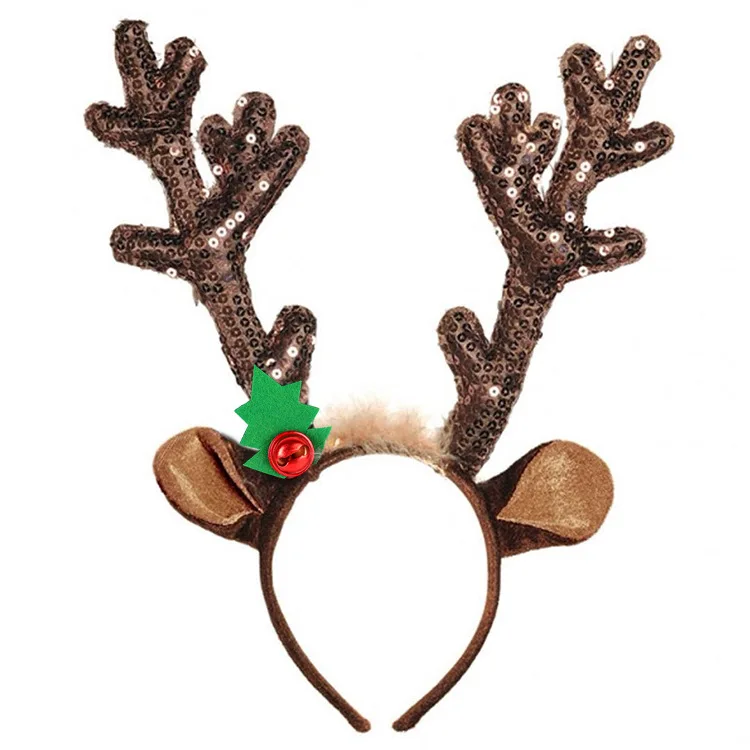 

MIARA.L hoop hair hoop Christmas supplies Christmas decorations flannelette Christmas bell antlers head band