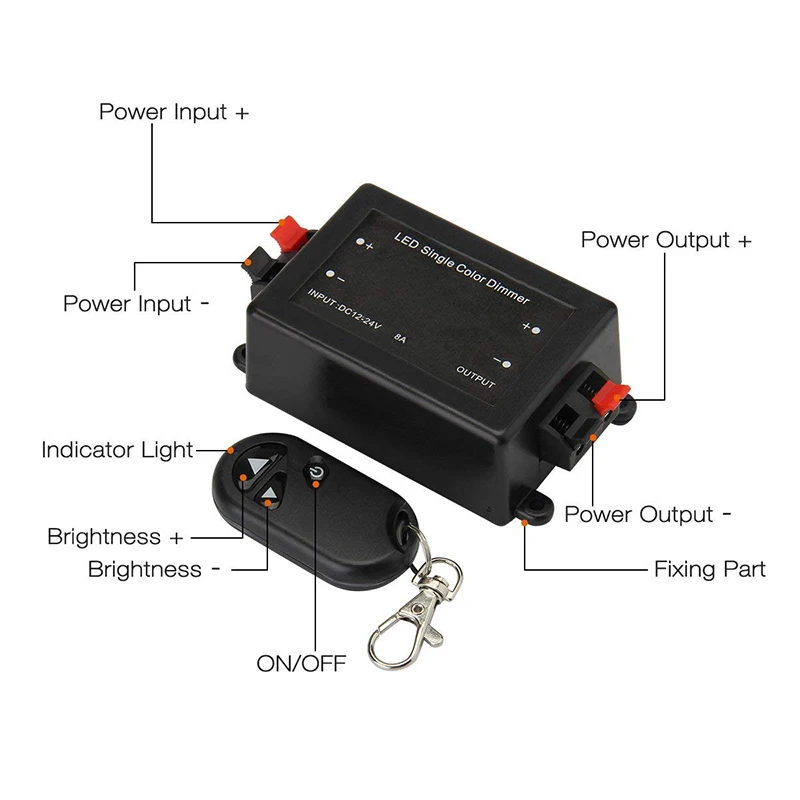 Диммер для светодиодных лент 12 В 24 8 светодиодный|controller dc|controller controlcontroller 12v |