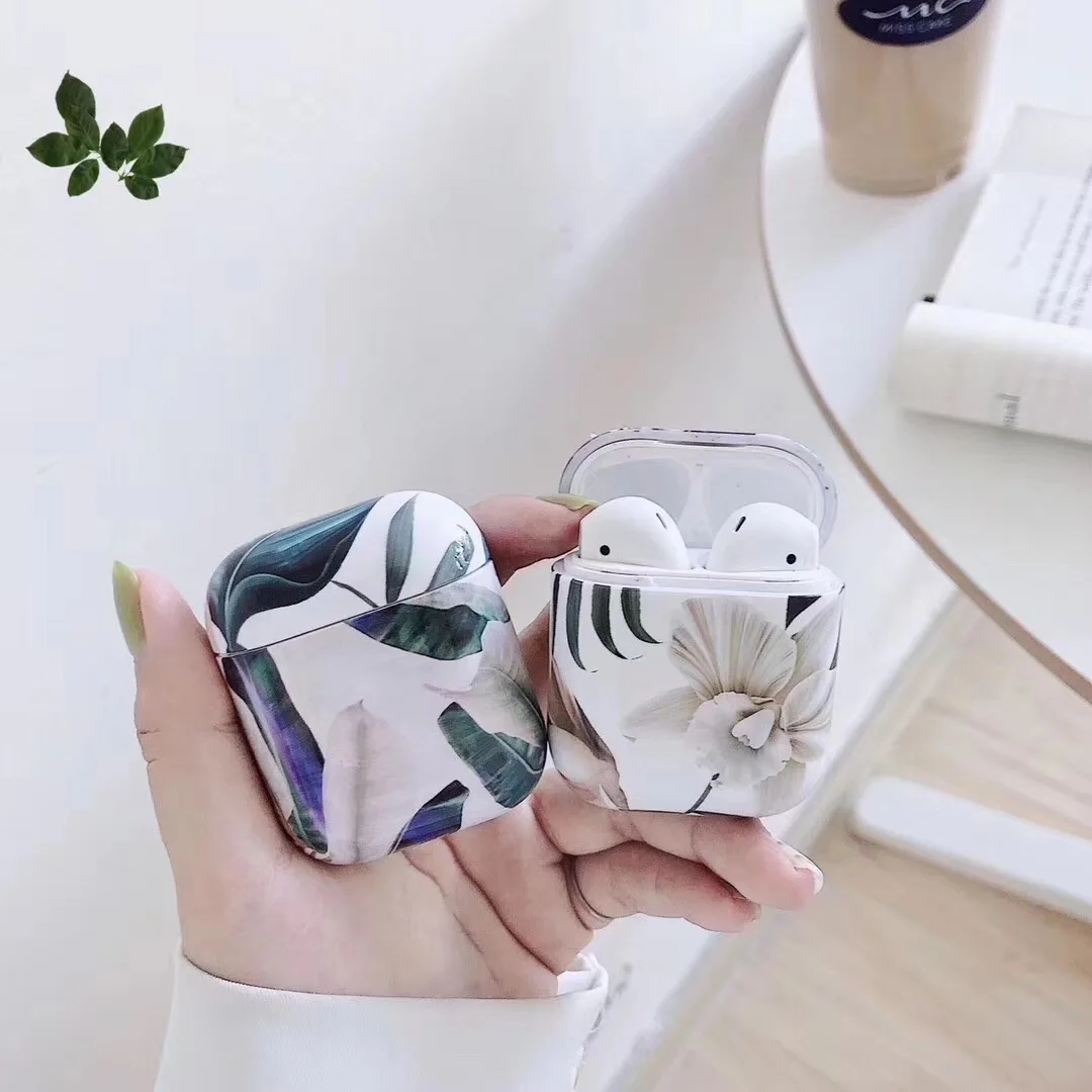 Для AirPods Pro для переноски 1/2/3 чехол роскошный цветной чехол с цветочным рисунком для AirPods Беспроводной наушники чехол жесткий чехол fundas