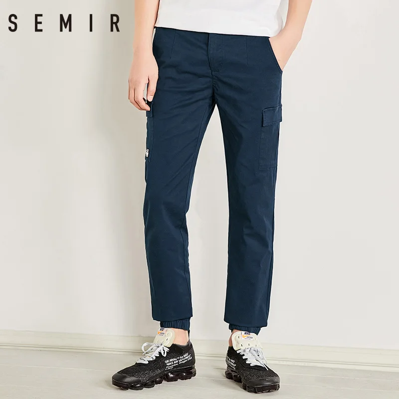 SEMIR Мужские штаны для отдыха мужские однотонные хлопковые брюки 2018 летние новые