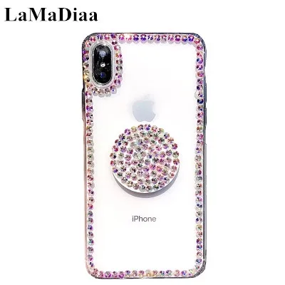 

For Xiaomi Redmi 8 8A 9A 9C Note8 Note9 Note10 Pro 10X Pro 4G 5G Luxury Glitter Bling Diamond Airbag bracket Phone Case Cover