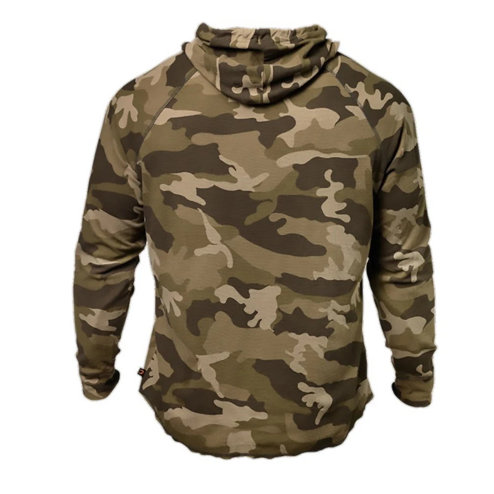 Men's Running Hoodies Long Sleeve Slim Fitness Tops Elastic Stretch Gym Bodybuilding Training Cotton Sweatshirt Sportswear