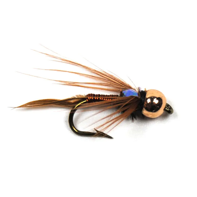 Bimoo Beadheads Nymph медь Джон муха латунная головка Nymph камень муха приманка отправка коробки